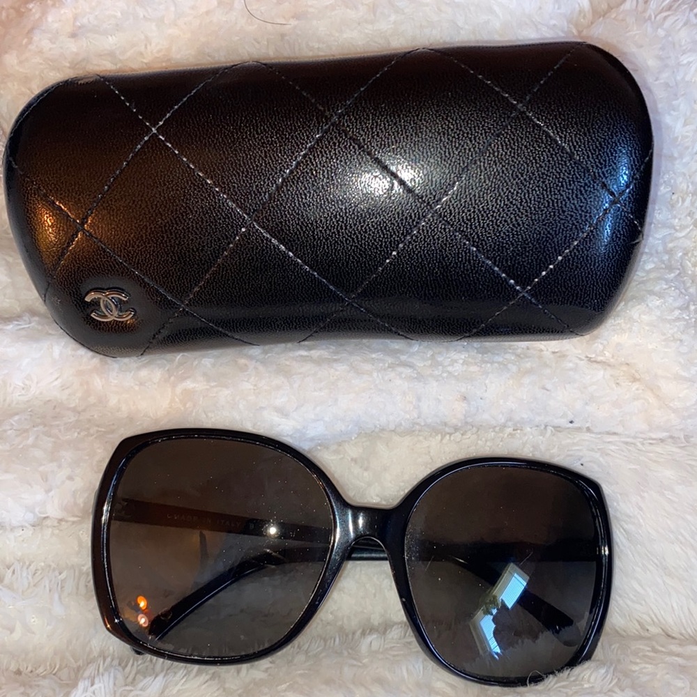 Chanel black sunglasses